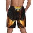 thumbnail image 2 of Lsque Mens Swim Trunks Cool Black Eagle Pattern - Bathing Suit Compression Liner - Beach Swim Shorts Swimwear - (S-3XL) - Stretch Quick Dry -Large, 2 of 9
