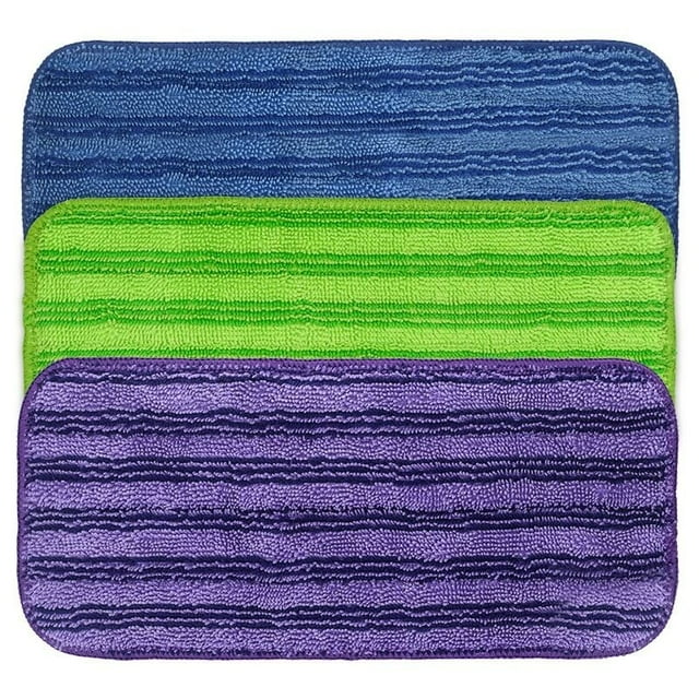 6pcs Microfiber Mop Pads Compatible with Swiffer Wet Jet, Microfiber Mop Pads, Cloth for Swiffer Wetjet, Replacement Heads for Multi-Surface Wet and Dry Cleaning Two of Each Color, Total 6pcs