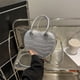 thumbnail image 4 of Bolso Hombro Con Asa Superior Forma Manzana Y Patrón Piedra Alrededor para Mujer, 4 of 6