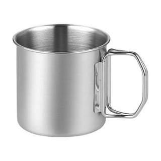 Stainless Steel Cup, Stainless Steel Coffee Mug Coffee Travel Mug with  Folding Handle Design for Home Camping Trips Outdoors