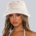 thumbnail image 2 of Beugl Bucket Hat Clearance, Winter Thick Bucket Warm Hat Bucket Cap Basin Hat for Women Men Solid Color Style Summer Hats Beach Hats Beige, 2 of 8