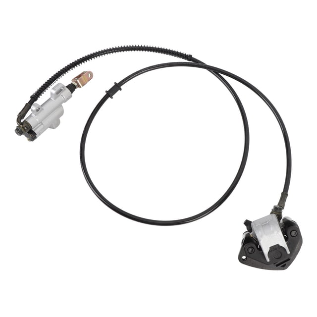 Rear Brake Master Cylinder Caliper Assembly, Steel Alloy PVC Sheath Go Kart Rear Brake Master Cylinder Kit Oxidation Resistant Quick Installation for Mini Bike