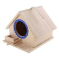 thumbnail image 4 of serony Wooden Bird House Birdhouse Hanging Nesting Box Home Garden Yard Decor Blue, 4 of 9