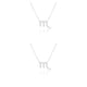 thumbnail image 4 of Qarigey Ins doce signos del zodiaco constelaciones tema amistad collar Ins joyería cadena cómodo colgante Escorpio plata Escorpio Plata 2piezas Qarigey CBP216056, 4 of 6