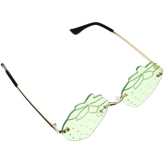 FRCOLOR 1 Pair Strawberry-shape Sunglasses Funny Irregular Sunglasses Rimless Sunglasses for Women Men