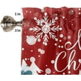thumbnail image 5 of Christmas Snowman Kitchen Curtains Set Small Half Curtains 54 x 18 inch + 27.5 x 36 inch x 2, Xmas Tree Snowflake Tier Curtains and Valance Set, Red Curtain Window Treatment, 5 of 5