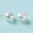 thumbnail image 2 of 20pc Natural Cultured Freshwater Pearl Beads Half Drilled Hole Round Floral White 2~2.5x1.5~2mm Hole: 0.7mm, 2 of 3