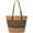 Khaki, variant on Summer Beach Bag for Women Stripes Woven Tote Bag Casual Classics Hand Shoulder Bags Hobo Bags with Large Capacity