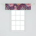 thumbnail image 2 of Vintage Window Valance, Multicolored Flowers Leaves Floral Watercolor Style Illustration, Curtain Valance for Kitchen Bedroom with Rod Pocket, 54" X 18", Cinnamon and Dark Lavender, by Ambesonne, 2 of 2