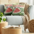 thumbnail image 5 of Ambesonne Vintage Throw Pillow Cover 2 Pack, Old Faded Funny Graphic, 16", Green Red Ecru, 5 of 7