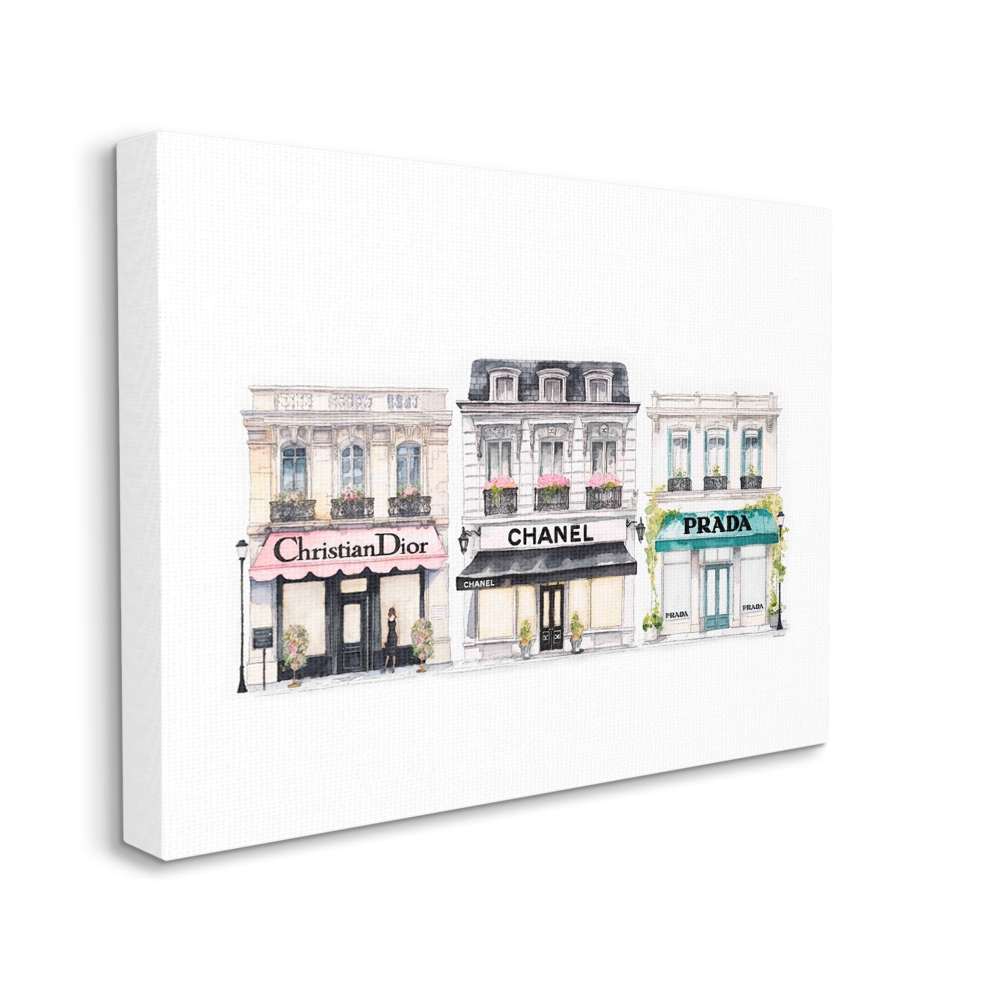 Stupell Industries Urban Fashion Storefronts Beauty & Fashion Painting Gallery Wrapped Canvas Print Wall Art, 40 x 30