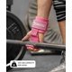 thumbnail image 4 of Ganchos para levantamiento de pesas DMoose Fitness con soporte rosa para muñeca, 4 of 9