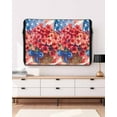 thumbnail image 5 of 4th of July Flower Outdoor TV Cover 60 to 65 Inch Weatherproof, Poppy Patriotic Red Blue USA Flag 600D Oxford TV Covers with Waterproof Zipper, Outside Flat TV Screen Protector Size 58"Wx37"Hx4.5"D, 5 of 7