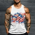 thumbnail image 5 of Chiccall Men's Summer Tops 4th of July Patriotic Tank Tops Independence Day Flag Print Casual Sleeveless Athletic Muscle Shirts, 5 of 5