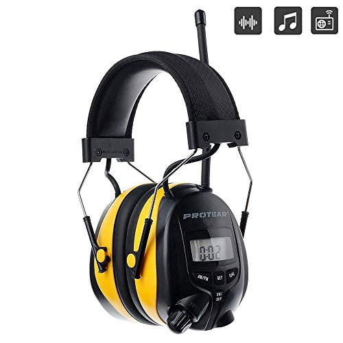 PROTEAR Digital AM FM Radio Headphones, Ear Protection Safety Earmuffs, Electronic Noise