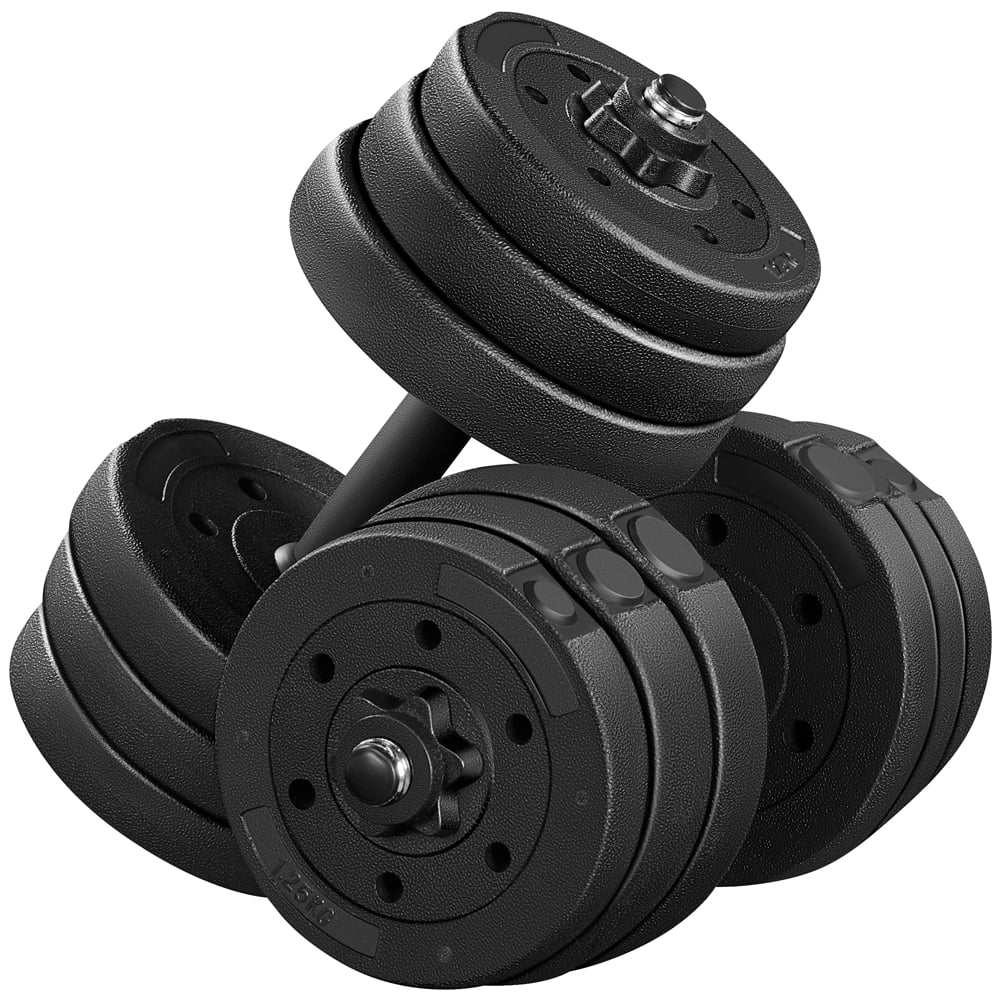 110/66/44LB Adjustable Weight Cast Iron Dumbbell Barbell Kit Home Workout Tool 