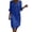 *Blue, variant on VBVC Women's V-Neck Ruffle Sleeve Midi Dress , Button Front Breathable Dress For Women , Ladies' Summer Beach Vacation Dresses with Pockets,Army Green,S-2XL