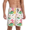 thumbnail image 2 of Gaeub Cute Baby Dinosaurs Printed Men's Short Pajama Pants, Lightweight Lounge & Sleep Bottoms Keep You Cool - 4X-Large, 2 of 9