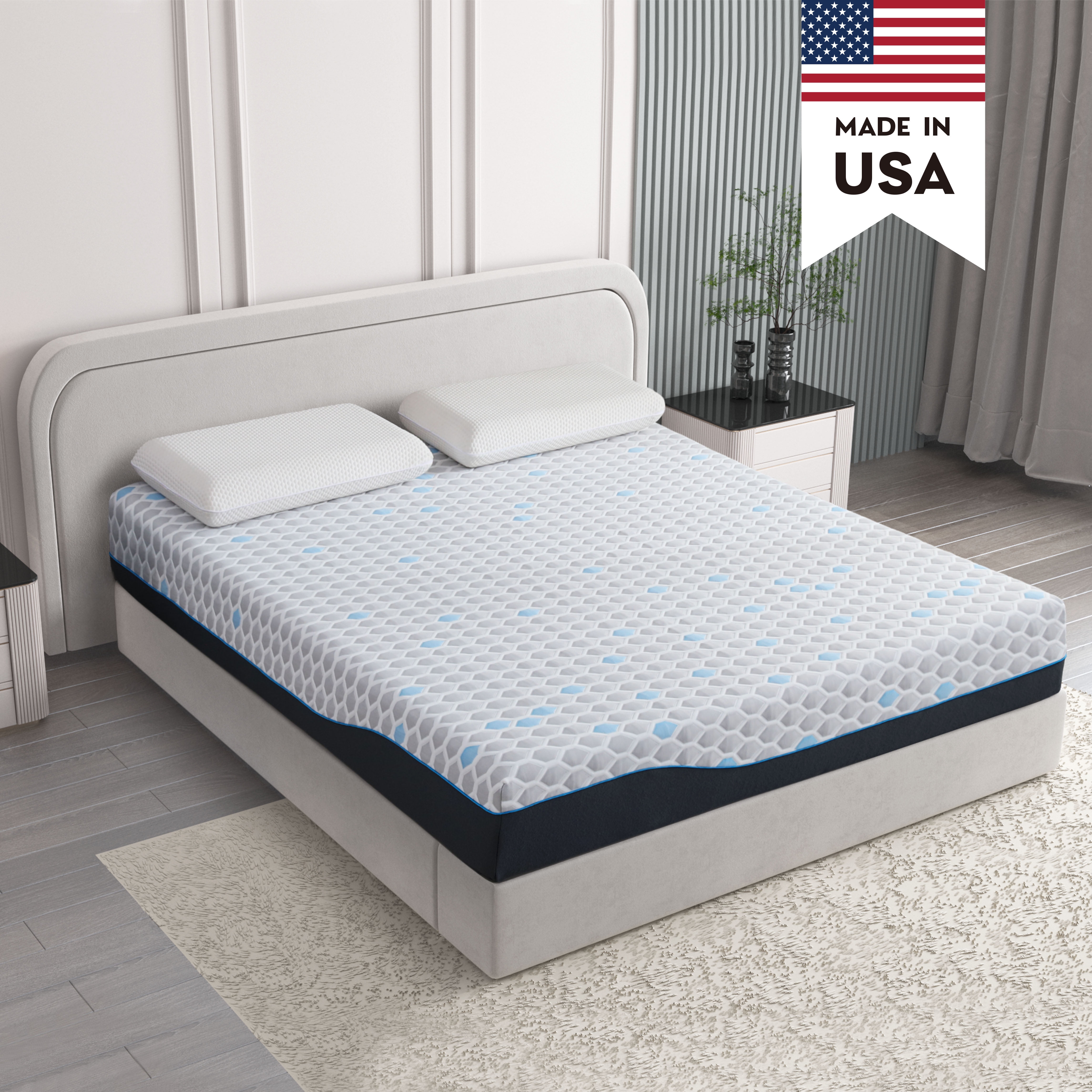 MLILY Ego Charcoal 10 inch Memory Foam Mattress, Twin XL Mattress in a