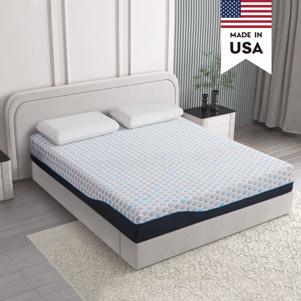 MLILY Ego Charcoal 10 inch Memory Foam Mattress, Cal King Mattress in a