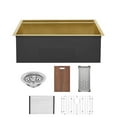 thumbnail image 2 of Tourner 30 x 19 Stainless Steel, Single Basin, Undermount Kitchen Workstation Sink in Gold, 2 of 15
