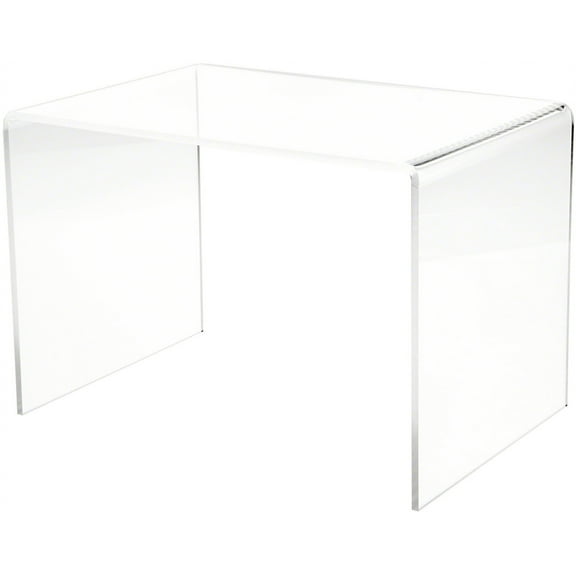 Plymor Clear Acrylic Rectangular Display Riser, 9" H x 13.5" W x 9" D (1/4" thick)