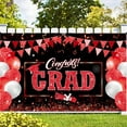 thumbnail image 4 of 70.8" x 43" Large Graduation Banner Backdrop for Class of 2026, Red and Black Congrats Grad Party Wall Hanging Graduation Themed Celebration Bannerand Photo Background Decor, 4 of 6