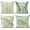 Green Leaf, variant on Outdoor Green Leaves Plant Throw Pillow Covers Cases Decorative Tropical Rainforest Palm Leaves Cushion Square Cotton Linen 16 x 16 Set of 4 for Sofa Patio Couch