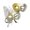 A003- 250th Patriotic Butterfly Ornament, variant on Couples Masquerade Masks, Gold Silver Venetian Masquerade Masks for Women and Men, Rhinestone Metal Butterfly Design for Masquerade Party, Halloween Party Accessory, 2 Pack