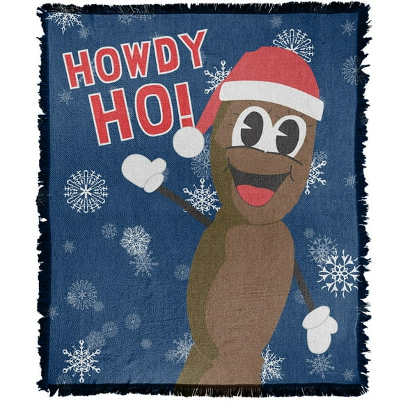 South Park Blanket, 50'x60' Mr Hanky Christmas Woven Tapestry Cotton Blend Fringed Throw Blanket
