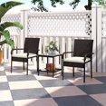 thumbnail image 2 of Outsunny 3 Piece Patio Furniture Set, PE Rattan Table w/ Stackable Chairs, 2 of 9