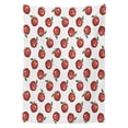 thumbnail image 3 of Ambesonne Fruits Tablecloth Rectangular Table Cover, Cartoon Apple Fruit Pattern, 52"x70", Dark Coral White Green, 3 of 4