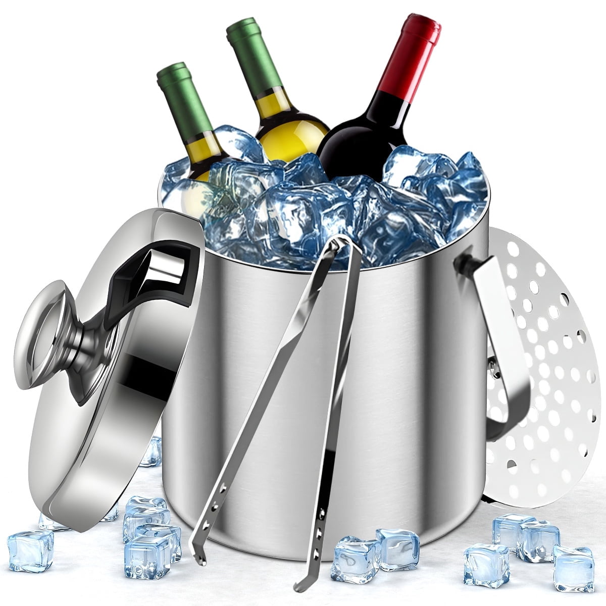 True Garnish Caddy, Plastic Bar Caddy with Lid for Cocktail Drink