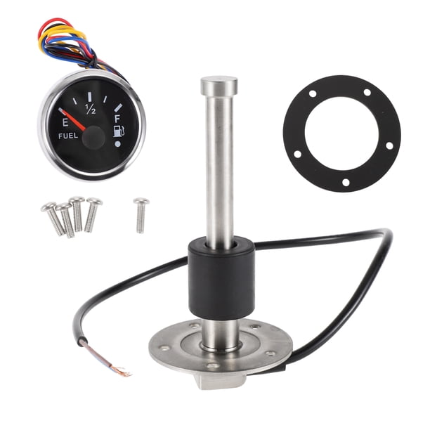 Kit de unidad de envío de combustible y medidor 5.51" Unidad de envío de combustible para barco Sensor de combustible marino 0-190 Ohm