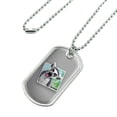 thumbnail image 2 of Lemur Selfie Picture Military Dog Tag Pendant Necklace with Chain, 2 of 5