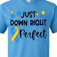 thumbnail image 4 of Inktastic Just Down RIght Perfect Down Syndrome Awareness Ribbon T-Shirt, 4 of 5