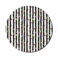 thumbnail image 1 of Abstract Mouse Pad for Computers, Hand Drawn Vertical Monochrome Stripes Background with Colorful Dotted Pattern, Round Non-Slip Thick Rubber Modern Mousepad, 8" Round, Multicolor, by Ambesonne, 1 of 2