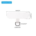 thumbnail image 2 of Uxcell 6Pcs Phone Lanyard Patches Multifunctional Phone Tether Tab with Metal Ring for Smartphones Transparent, 2 of 5