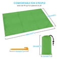 thumbnail image 3 of Amerteer Outdoor Proof Beach Blanket/Compact Pocket, Extra Large 79”x 55” Beach Mat, Big & Compact Sand Free Mat Quick Drying, Lightweight & Durable with 4 Stakes& 1 Carabiner, 3 of 7