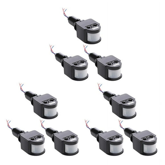 9 Pcs Black Motion Detectors Motion Sensor Light Switch Outdoor Pir Direct Current 12V Motion Sensor Pir Sensor