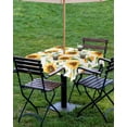 thumbnail image 4 of Fsddascl Yellow Sunflower Outdoor Tablecloth - 54x54 Inch Square Dining Table Cover, Country Petals Floral Summer Spring Waterproof Outdoor Table Cloth with Umbrella Hole & Zipper for Picnic/Patio, 4 of 7