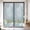 Aque, variant on Privacy Window Film, Red White Static Cling Stained Glass Window Film, UV Sun Blocking Heat Control Stickers, Non-Adhesive Laser Windows Tint 29.5"x78.7" Abstract Black Chrysanthemum Flower Floral