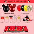 thumbnail image 5 of M - Mouse 2nd Birthday Party Supplies Oh Twodles Theme Party Decorations Includes Felt Banner,Welcome Hanger Door Sign, Tablecloth,Cake Cupcake Toppers,Mickey Head Balloons, 12 Latex Balloon, 5 of 5