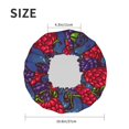 thumbnail image 4 of Kdxio Wild Berries Print Shower Cap for Women,Elastic and Reusable,Double Waterproof Layers Bathing Hat, 4 of 6