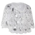 thumbnail image 2 of PrettyGuide Women's 1920s Sequin Shawls Sparkly Flapper Evening Wrap Cape, One Size, 2 of 4