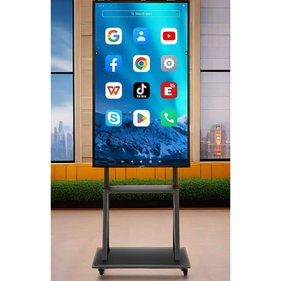 JYXCN Smart Board 49'' Interactive Touch Screen with Dual System & Cloud Sharing Electronic Whiteboard for Classroom, Office & Presentations​