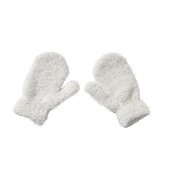 ameIAEA Girl Boy Mittens Fleece Warm Kids Winter Gloves Unisex Cold Weather Sherpa Gloves 5-11 Years