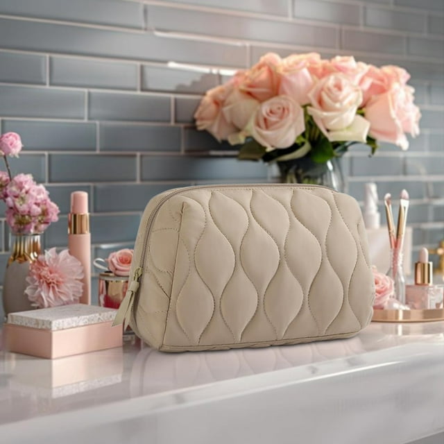 Pineapple Texture Knitted Bag Striped Color-blocked Cosmetic Bag Pattern Cosmetic Bag Portable Cosmetic Bag Ins-style Pencil Case