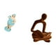 thumbnail image 5 of Muñeca De Resina De Mujer Playera, Estatua De Pensadora Abstracta, Figura Decorativa De Mesa, Adorno Versátil Para Sala De Estar, Oficina, Bar O Boda., 5 of 8