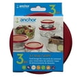 thumbnail image 1 of Anchor Hocking Couvercle de Remplacement 2 Tasses / 472 ml, Ensemble de 3 Couvercles, Rond Rouge, 1 of 2